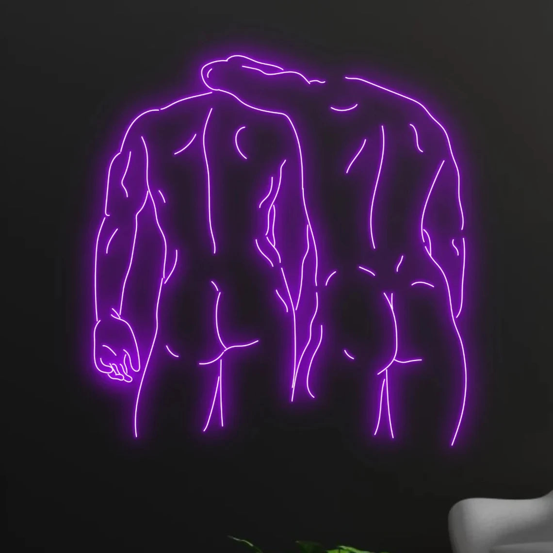 Gay Couple Body Neon Sign