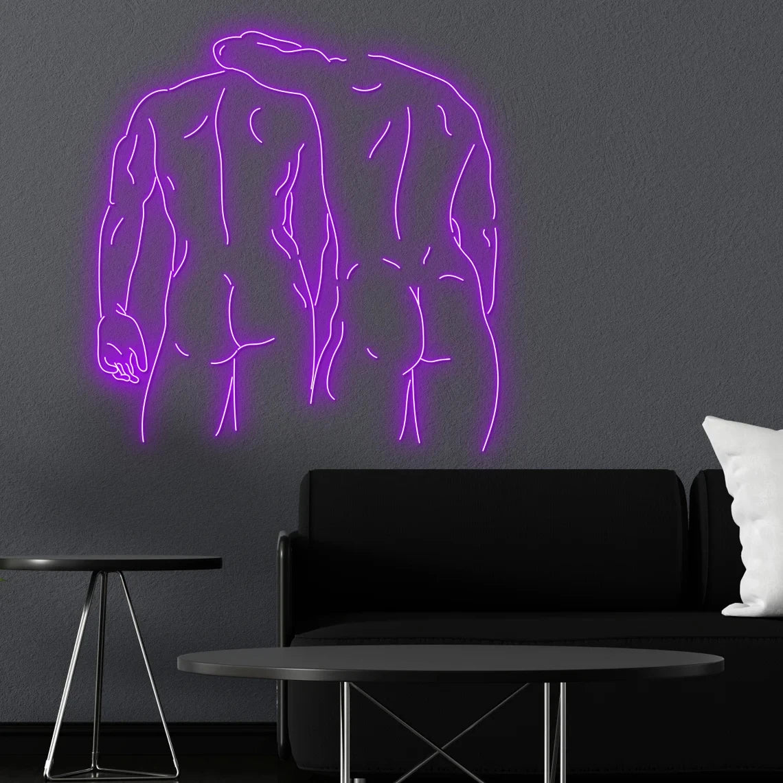 Gay Couple Body Neon Sign