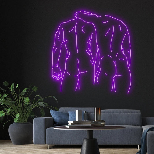 Gay Couple Body Neon Sign