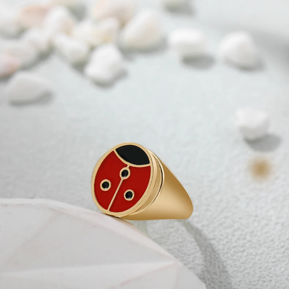 Aesthetic Colorful Eyes Love Heart Rings
