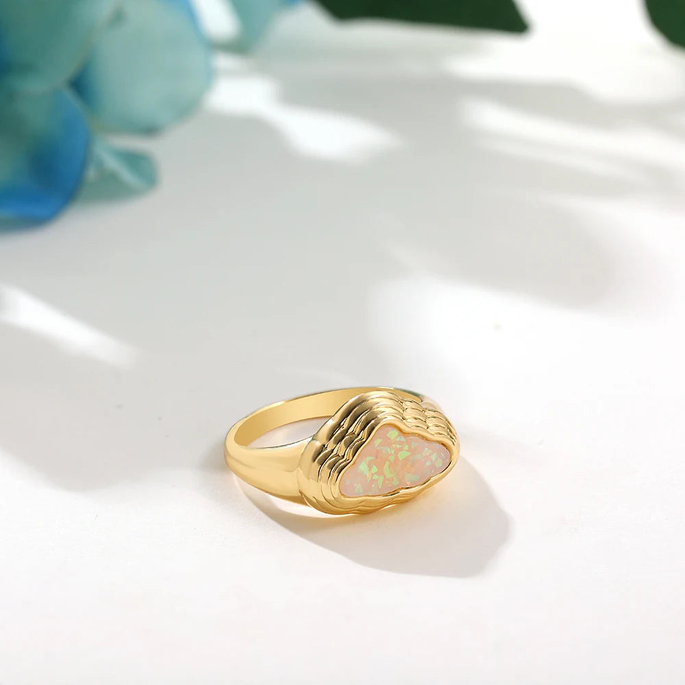 Aesthetic Colorful Eyes Love Heart Rings