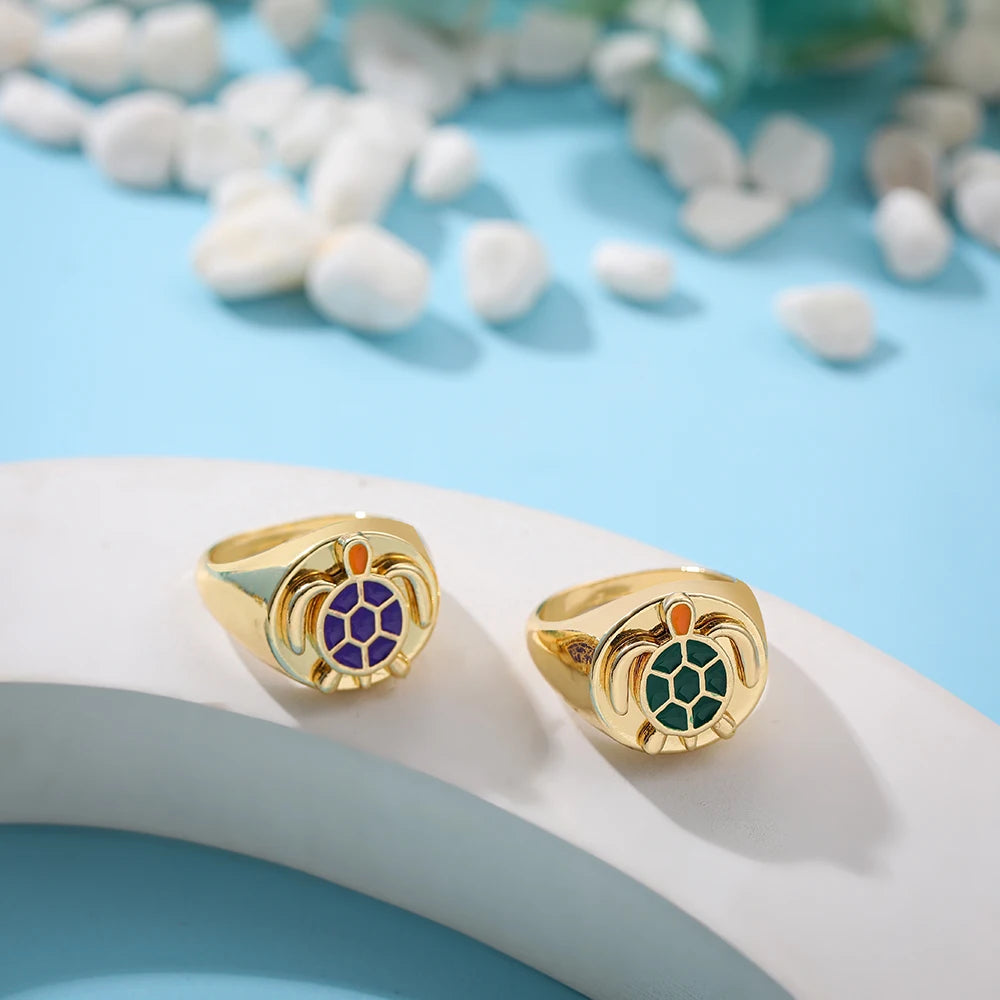 Aesthetic Colorful Eyes Love Heart Rings