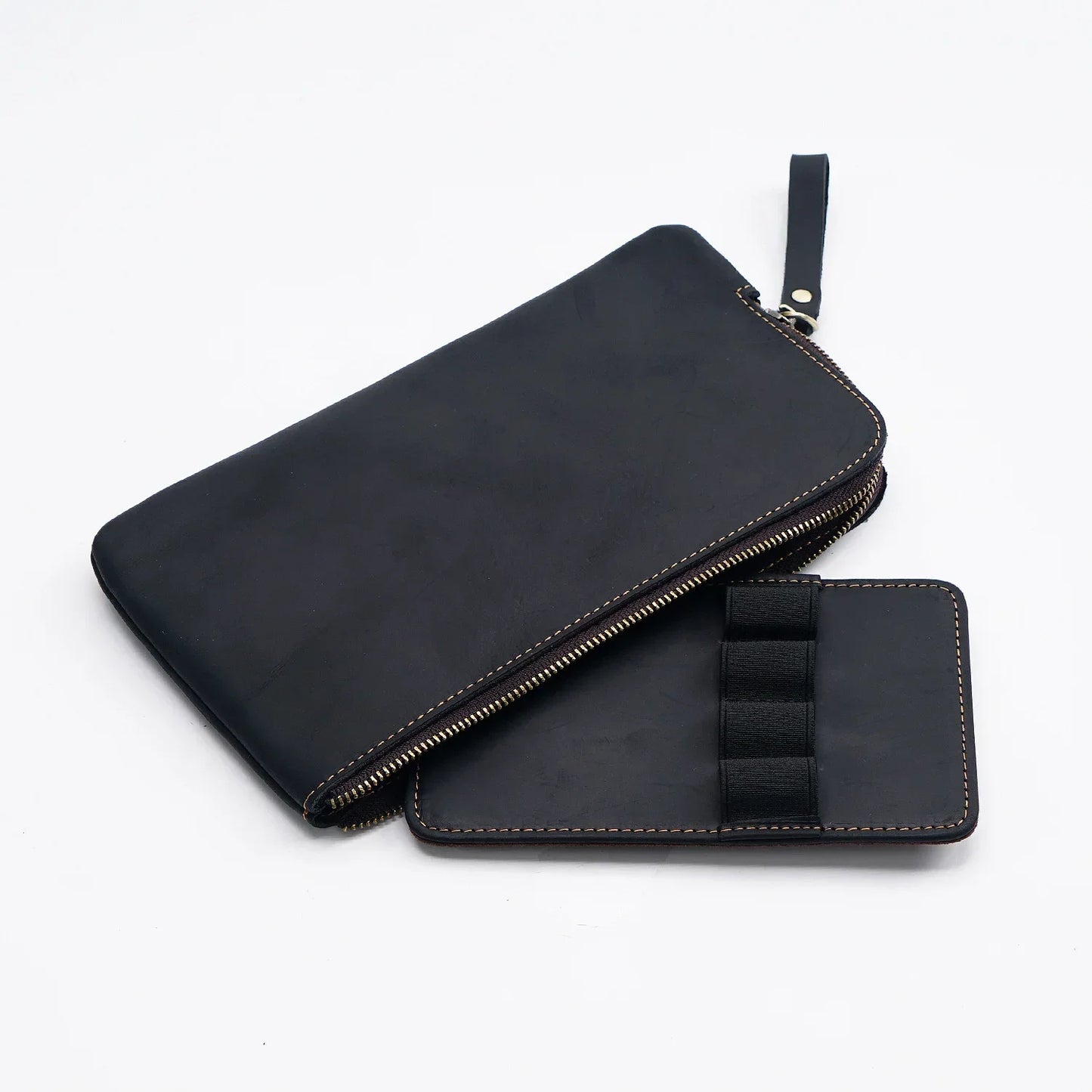 Leather Zipper Pen Case