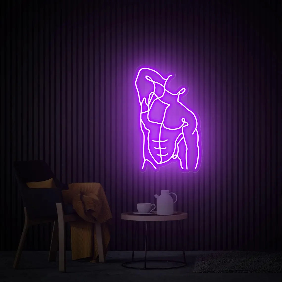 Man Abs Neon Sign