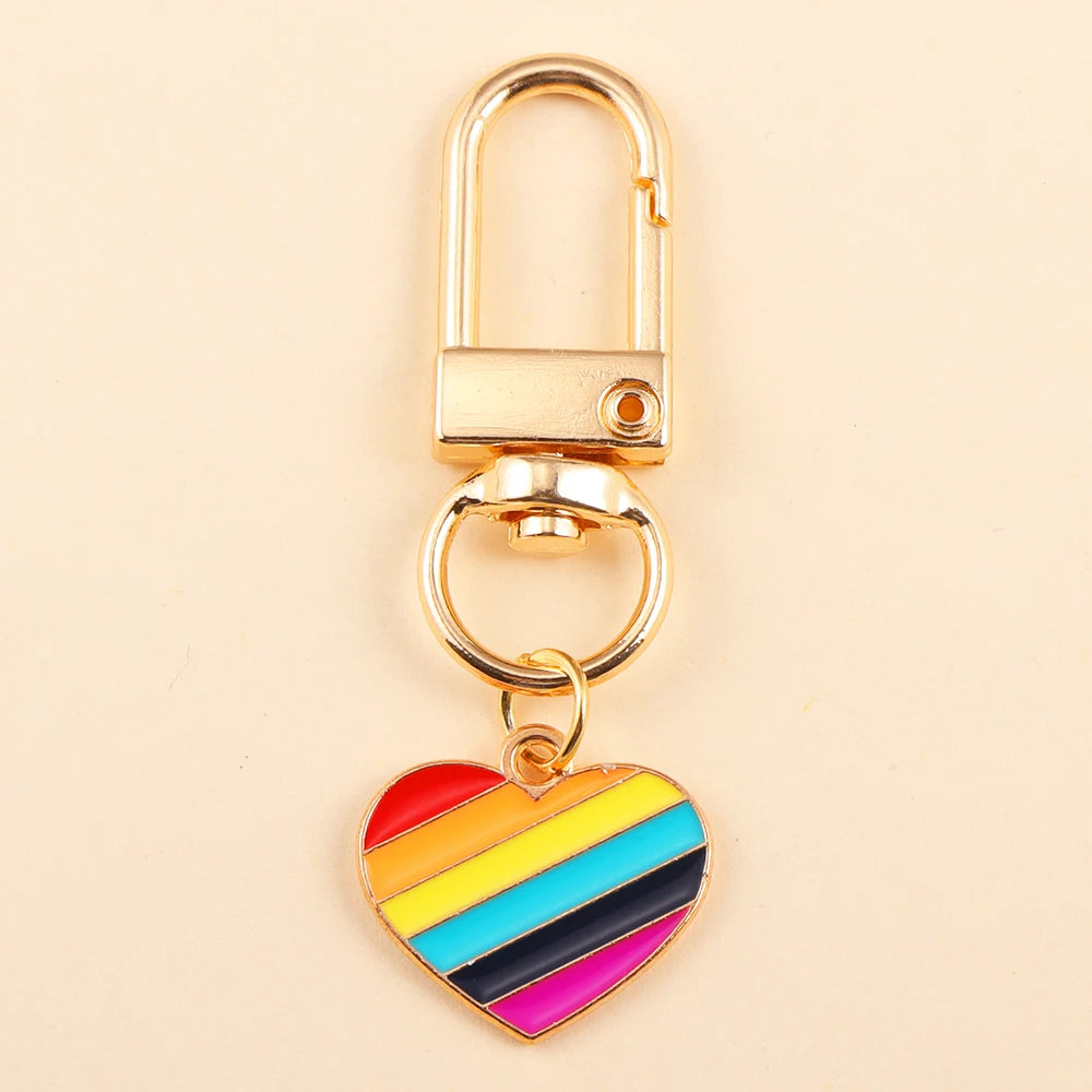 2 x LGBT Love Wins Colourful Rainbow Keychain