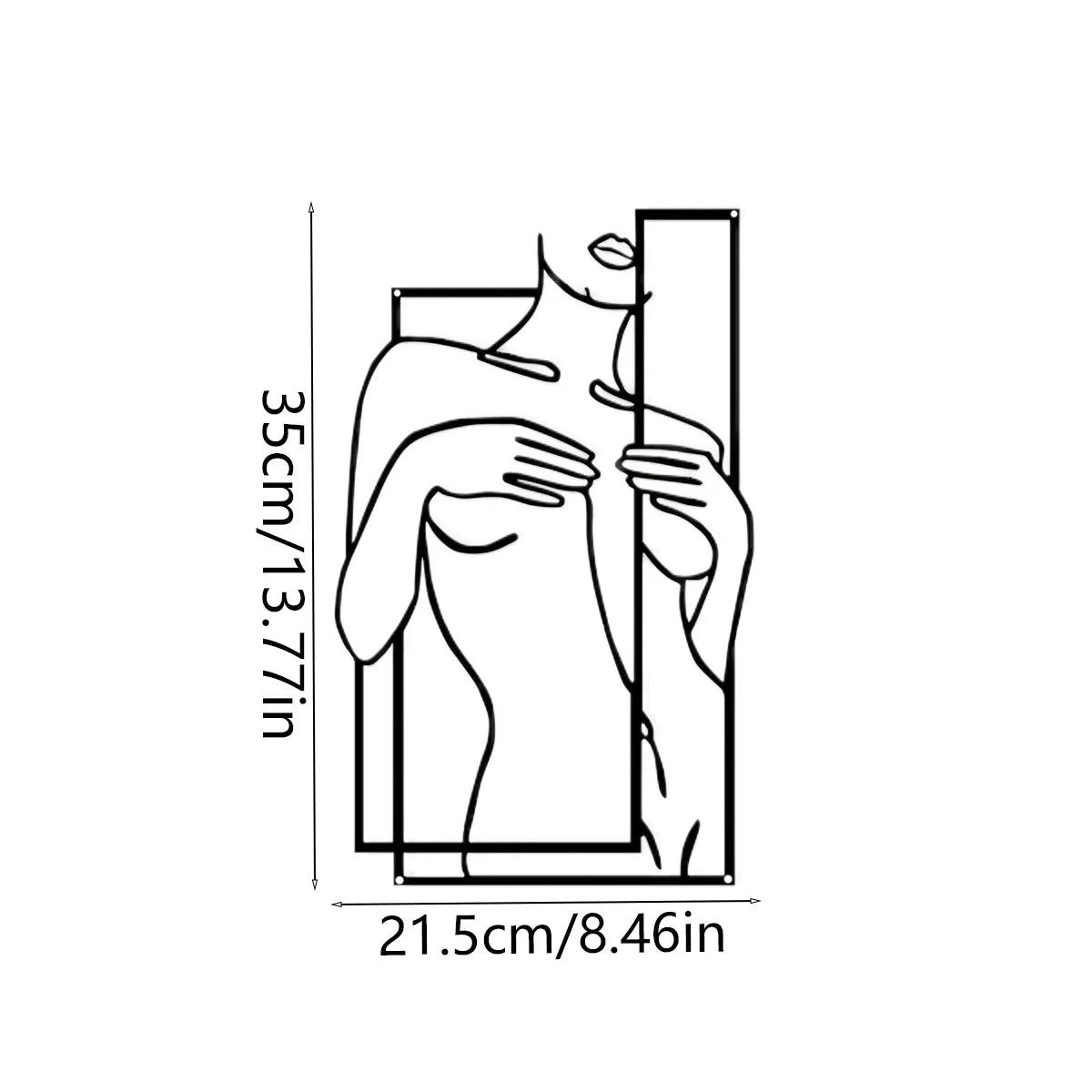 Female Human Body Metal Mural