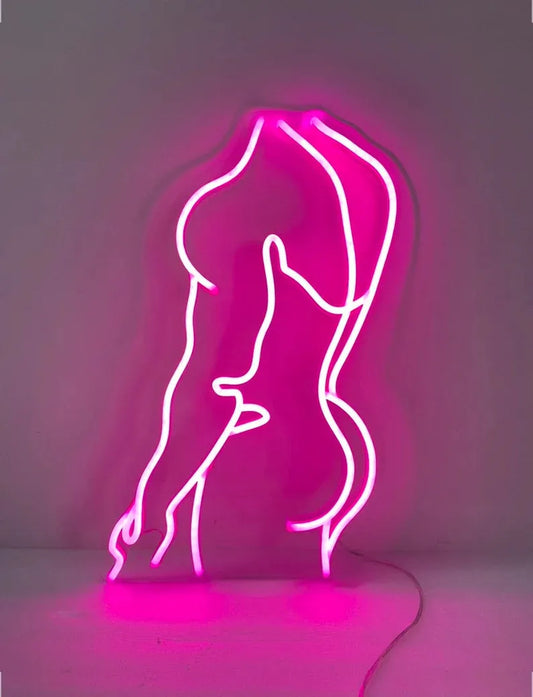 Man Back & Bum Neon Sign