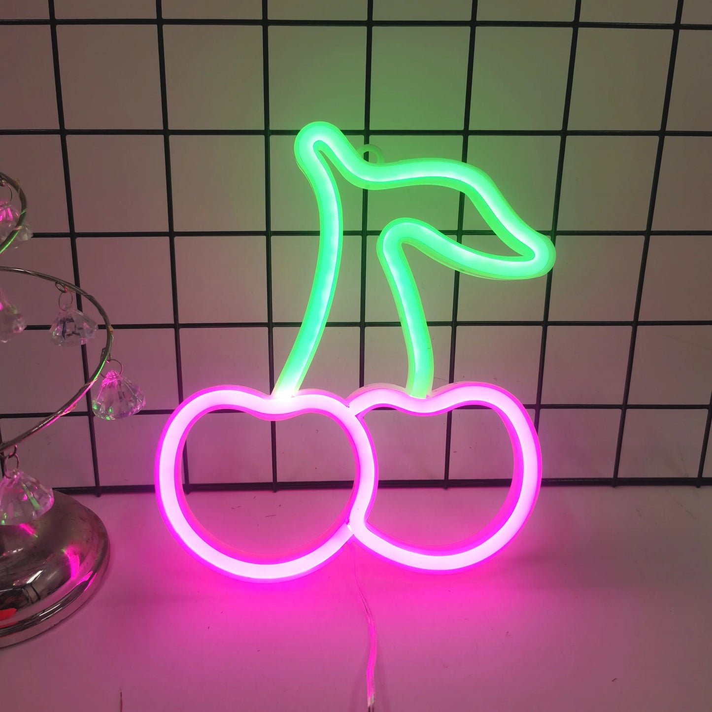 Cherry-Shaped Cute Neon Sign