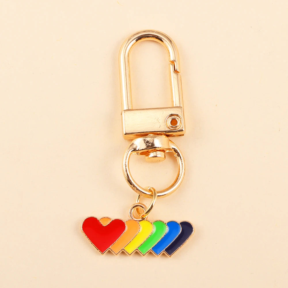 2 x LGBT Love Wins Colourful Rainbow Keychain