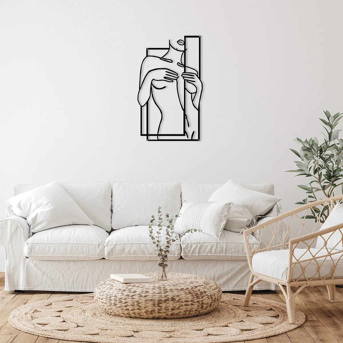 Female Human Body Metal Mural