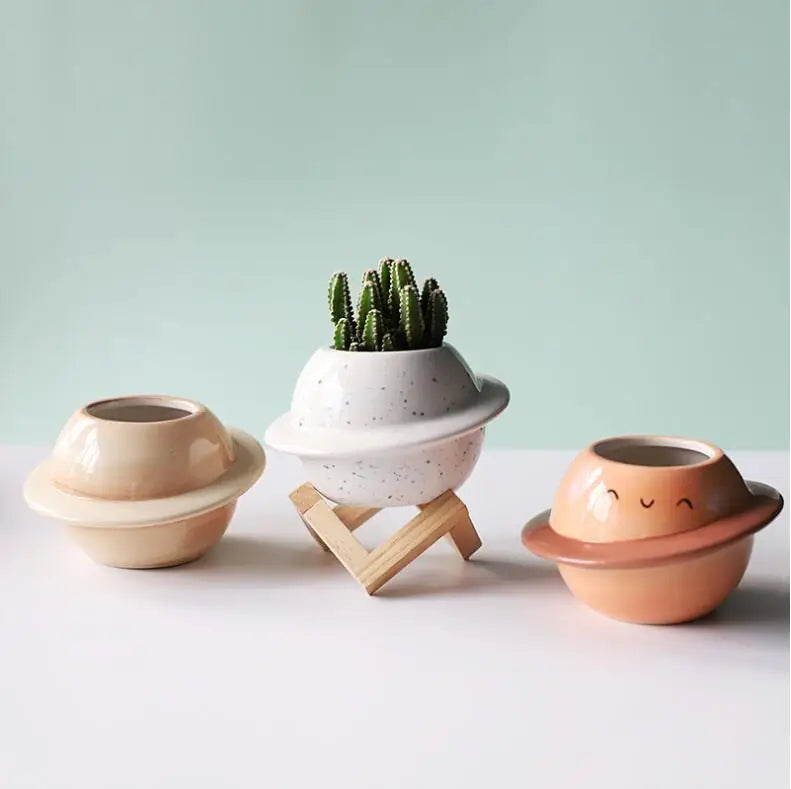 Planet Ceramic Succulent Pot