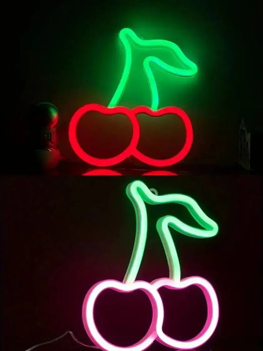 Cherry-Shaped Cute Neon Sign