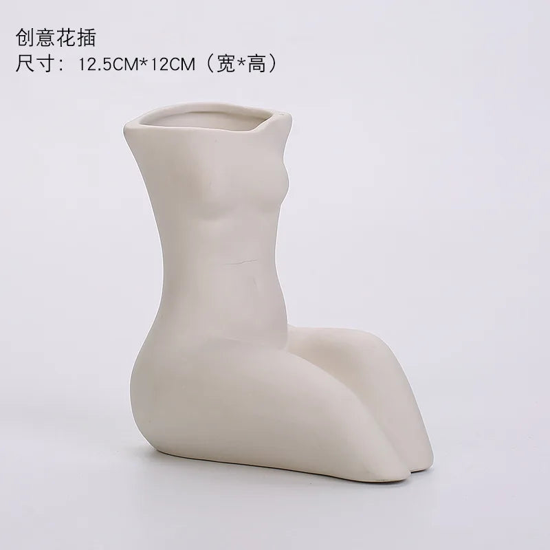 Handmade women decorative ceramic vase