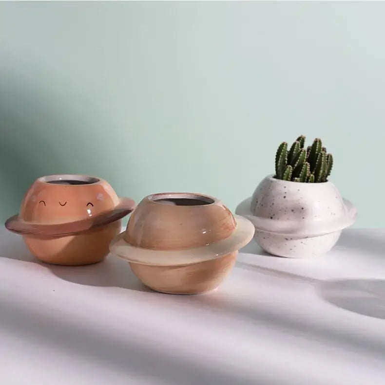 Planet Ceramic Succulent Pot