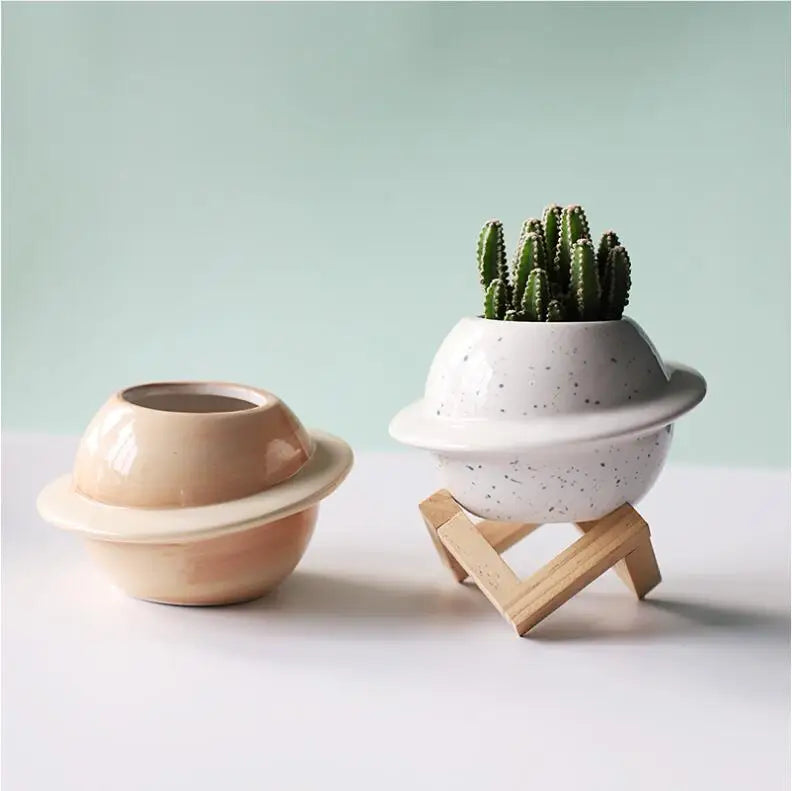 Planet Ceramic Succulent Pot