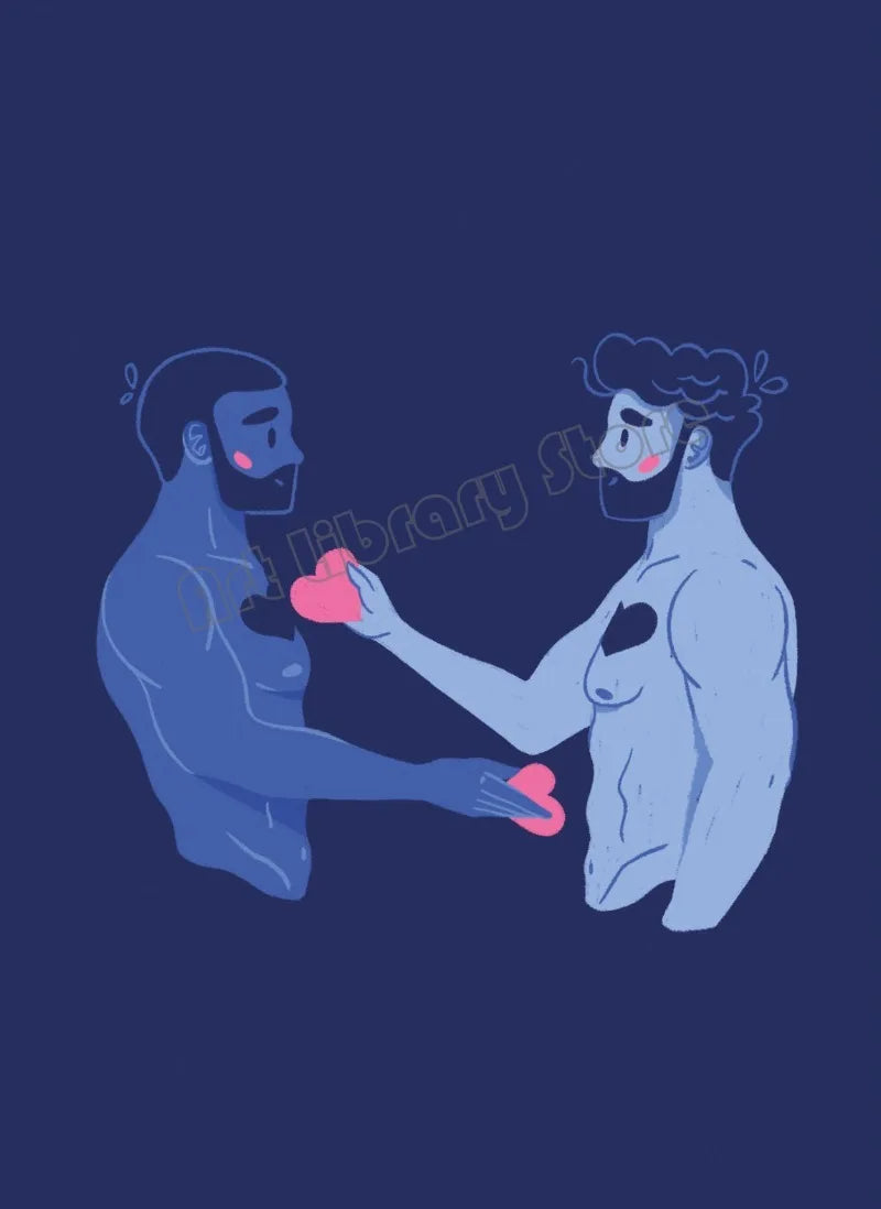 Nordic Cartoon Gay Couple Poster