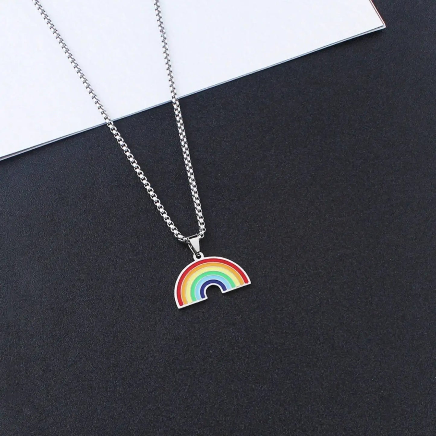 LGBT Rainbow Pendant Necklace