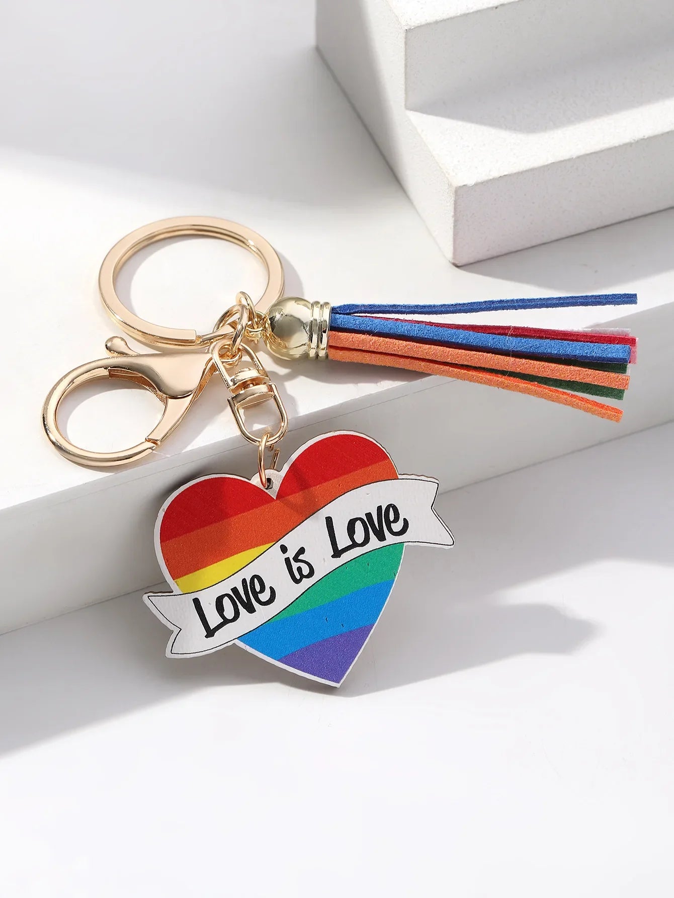 Gay Pride Flag Keychain