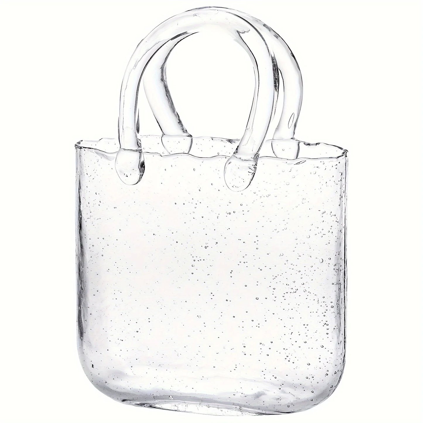 Glass Purse Vase for Flowers
