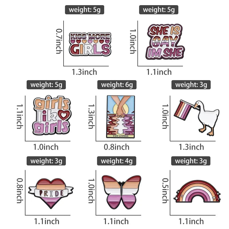 Lesbians Enamel Pins
