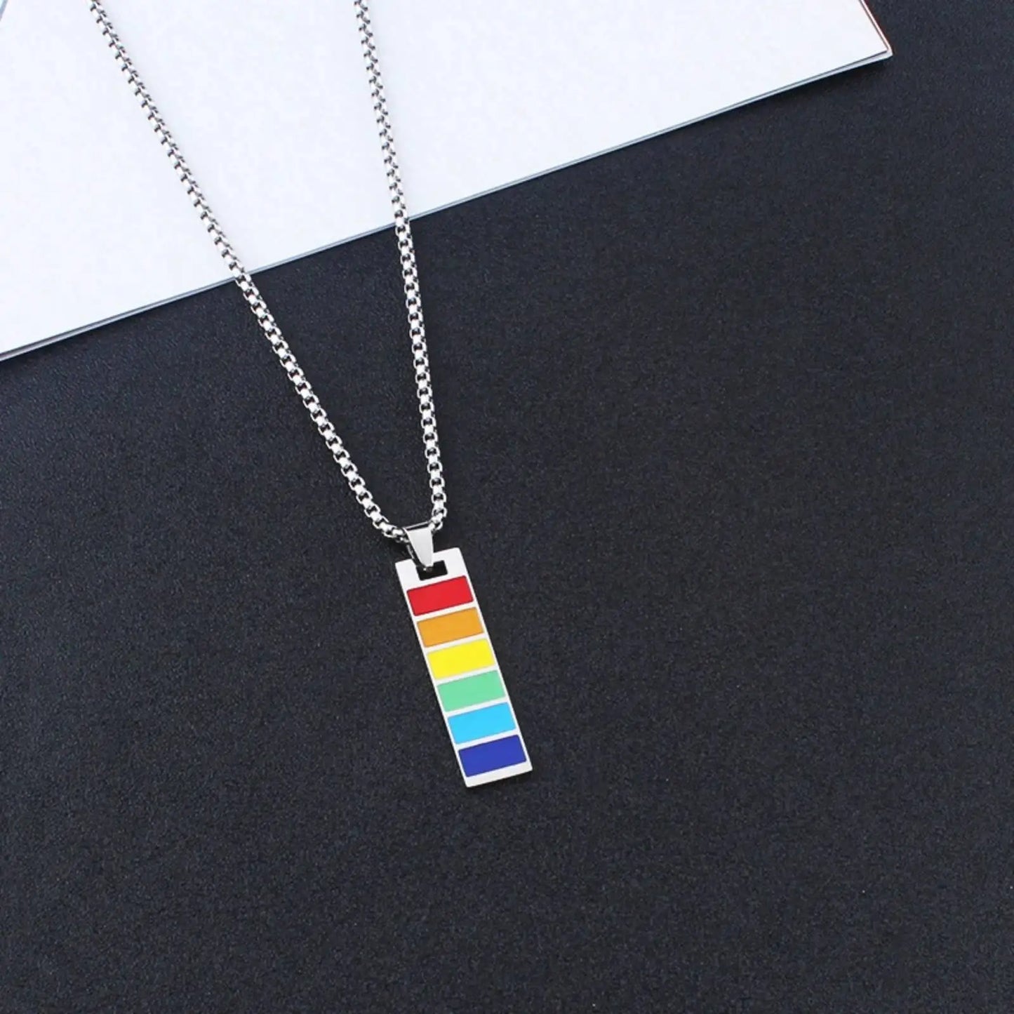 LGBT Rainbow Pendant Necklace