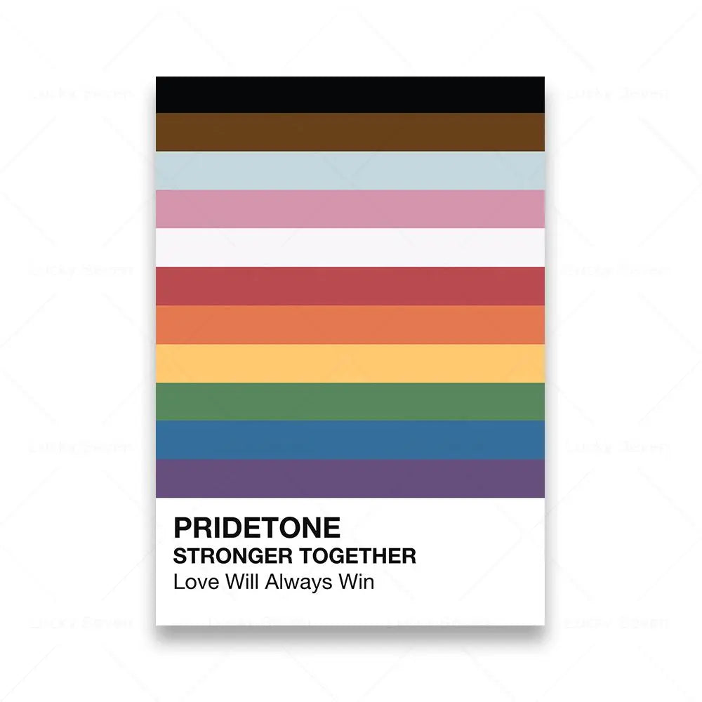 Subtle Pride Office Decor LGBTQ Gift Lesbians Gays Wall Art Canvas Painting Posters Prints Abstract Pictures Living Room Decor