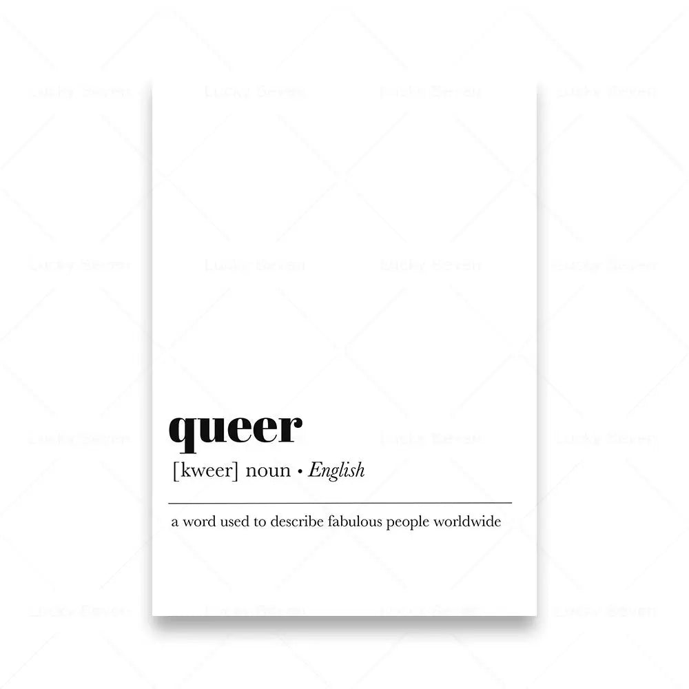 Subtle Pride Office Decor LGBTQ Gift Lesbians Gays Wall Art Canvas Painting Posters Prints Abstract Pictures Living Room Decor