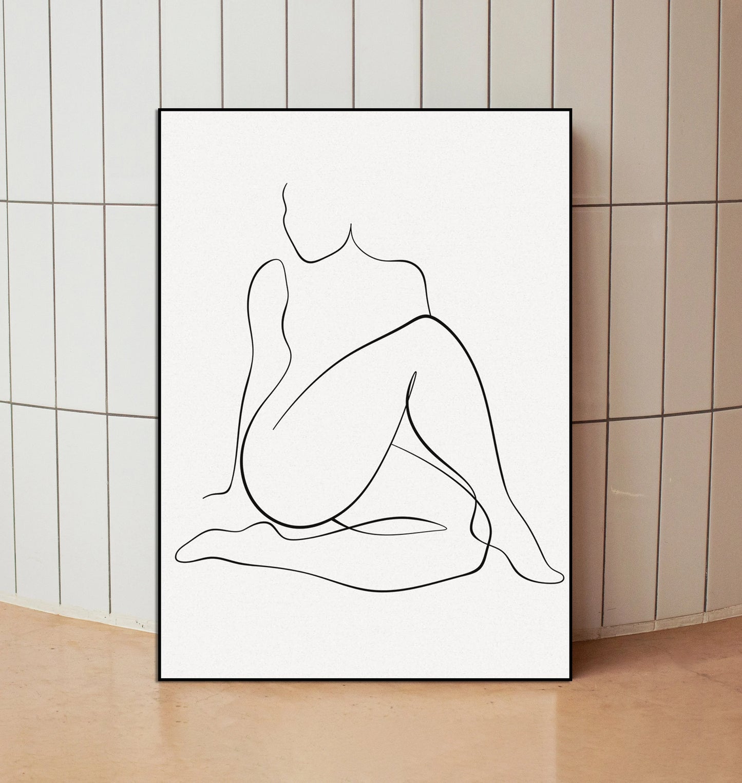 Minimalist Poster Woman Body Line Print Canvas