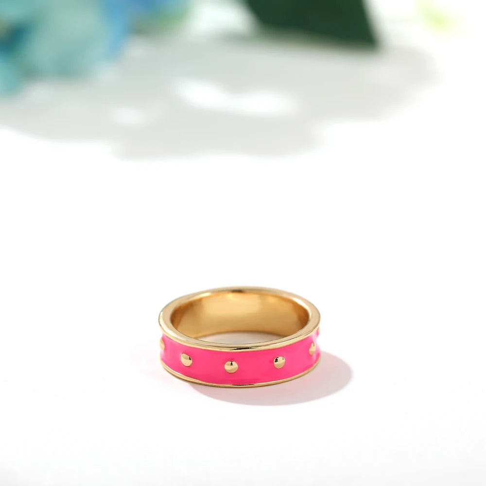 Aesthetic Colorful Eyes Love Heart Rings