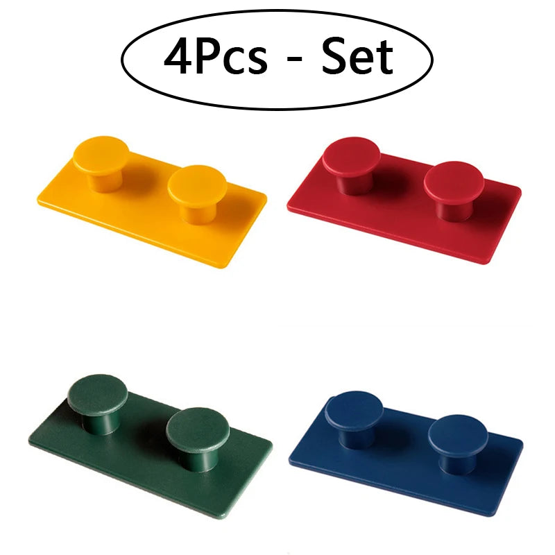 4Pcs Set Creative Building Block Wall Hook