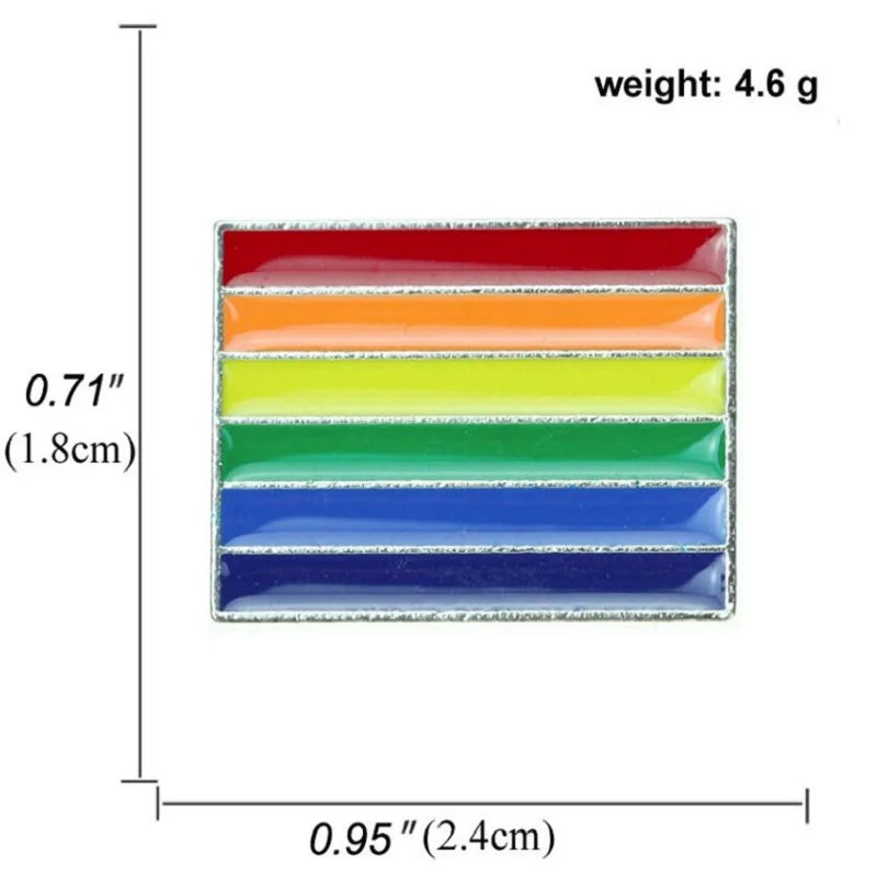 Metal LGBTQ Rainbow Pin Badge Creative Lesbian Gay Flag Pins Queer Jewelry