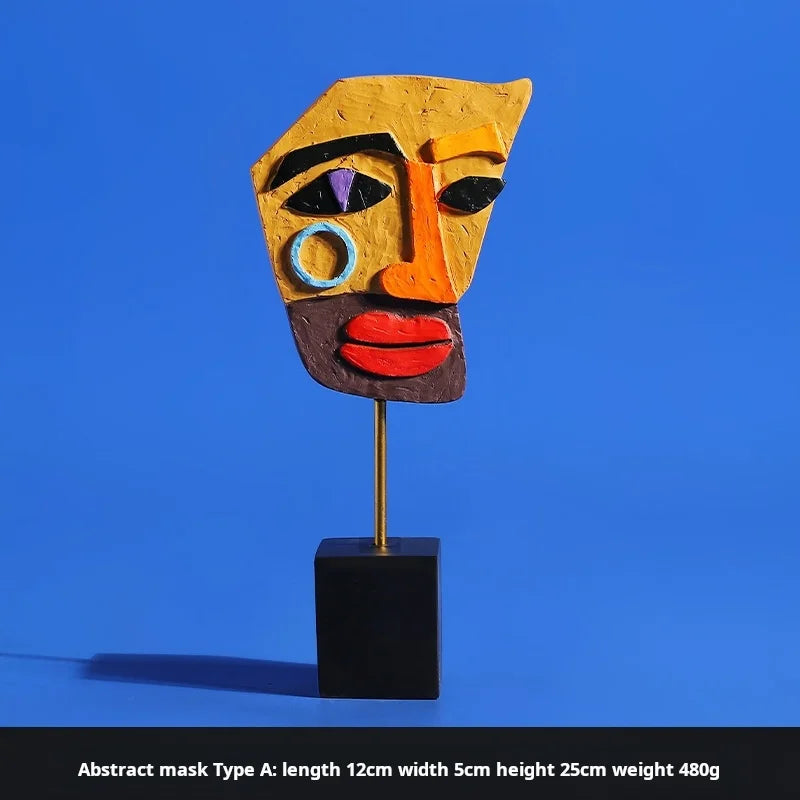 Sculptures Abstract Statue Ornaments Home Decor Modern Figurines For Interior Face Art Nordic Living Room Desktop Crafts Gift