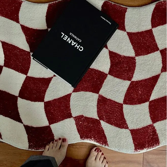 Green Checkered Rug