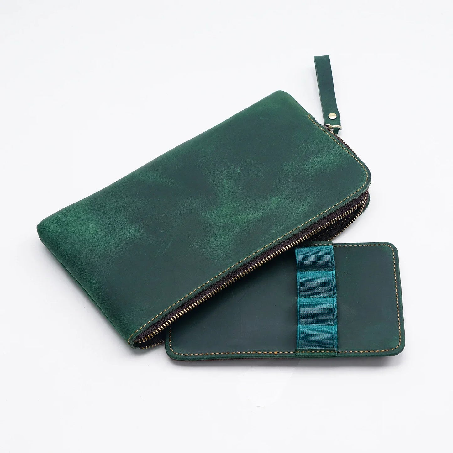 Leather Zipper Pen Case