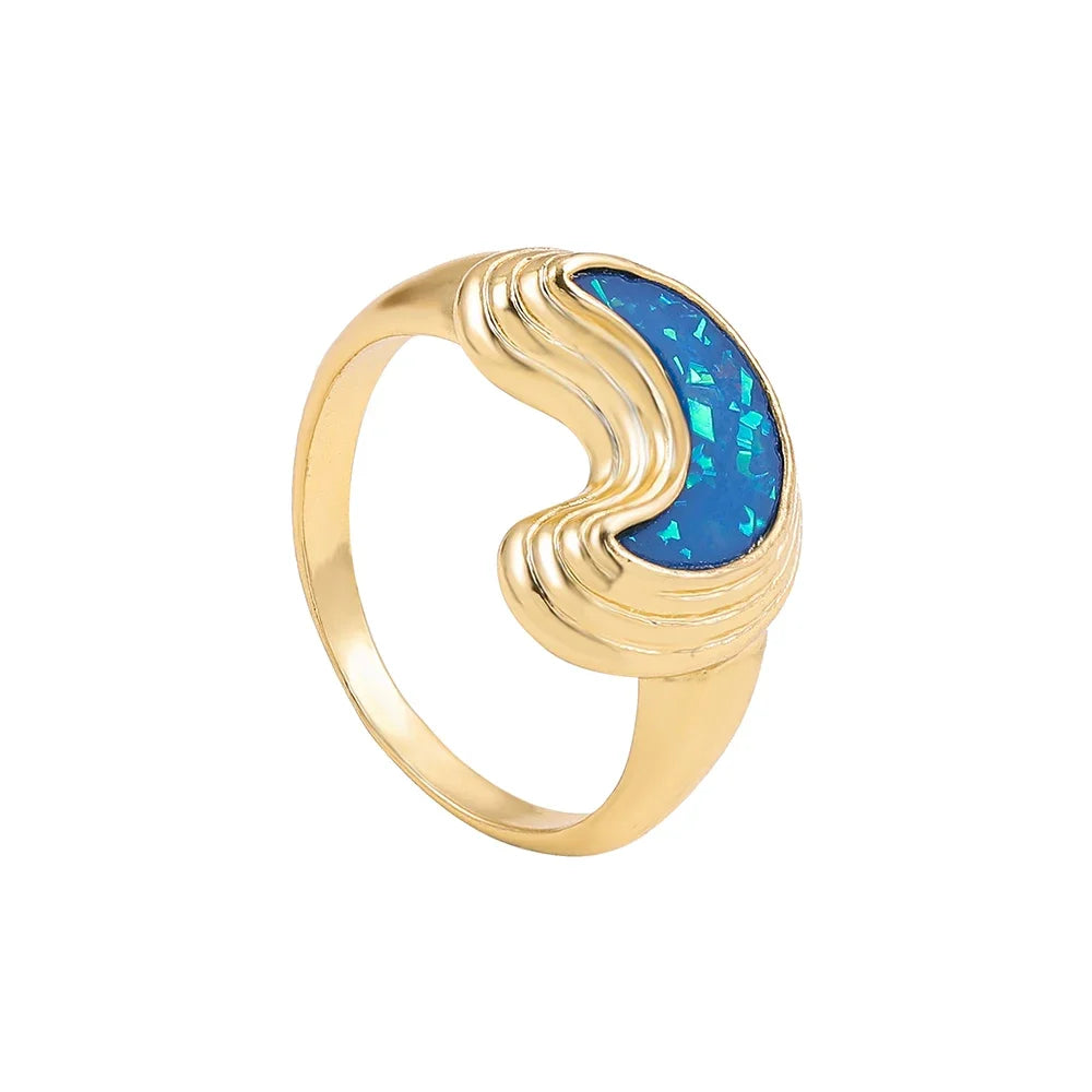 Aesthetic Colorful Eyes Love Heart Rings