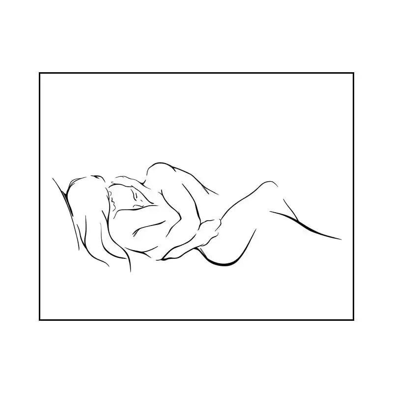 Minimalist Couple Wall Art Canvas