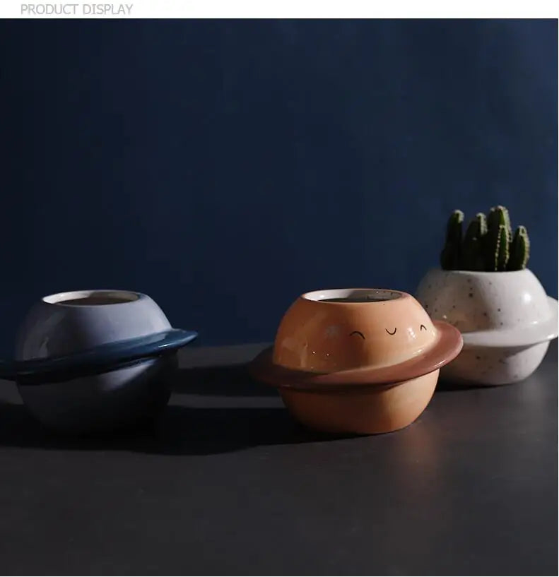 Planet Ceramic Succulent Pot