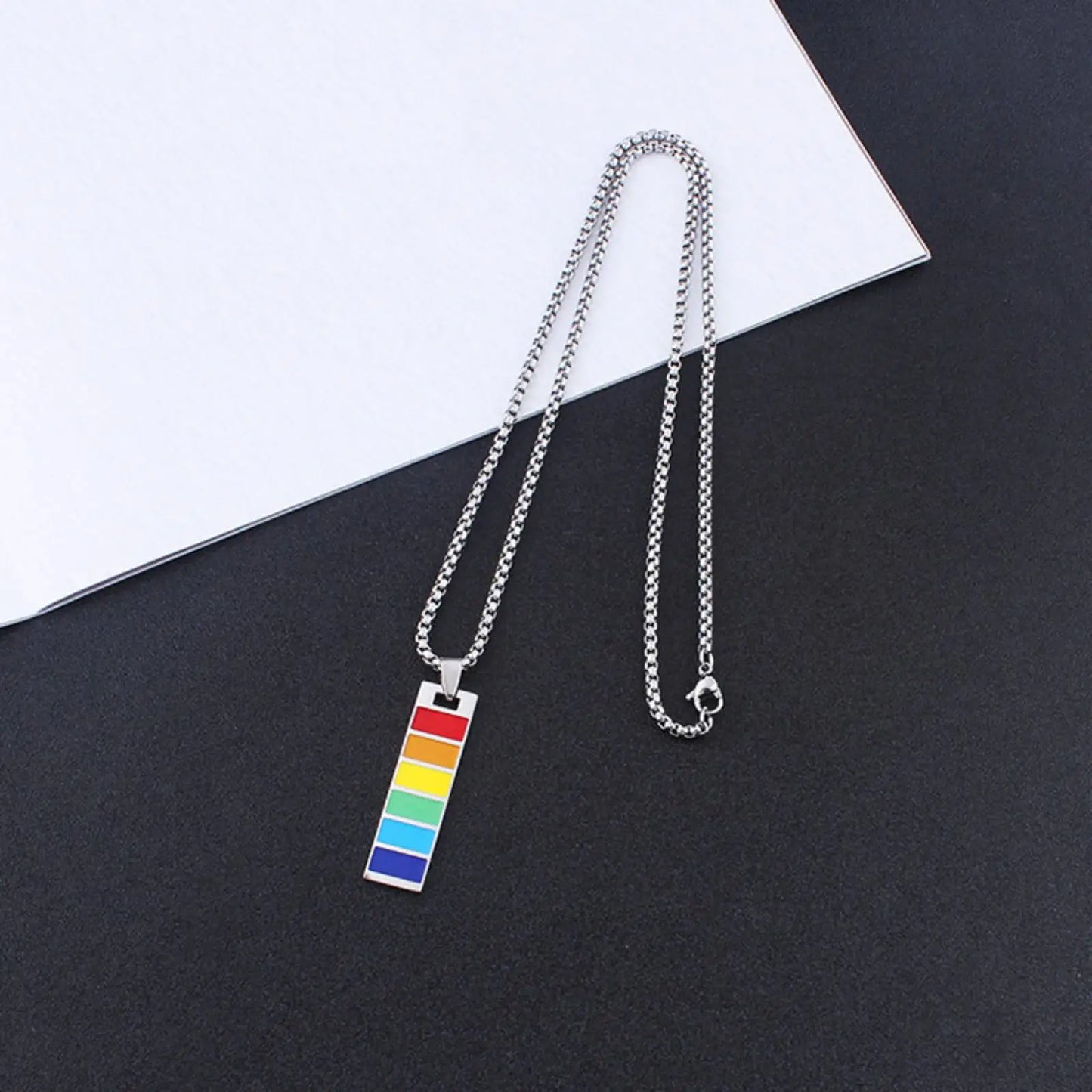 LGBT Rainbow Pendant Necklace
