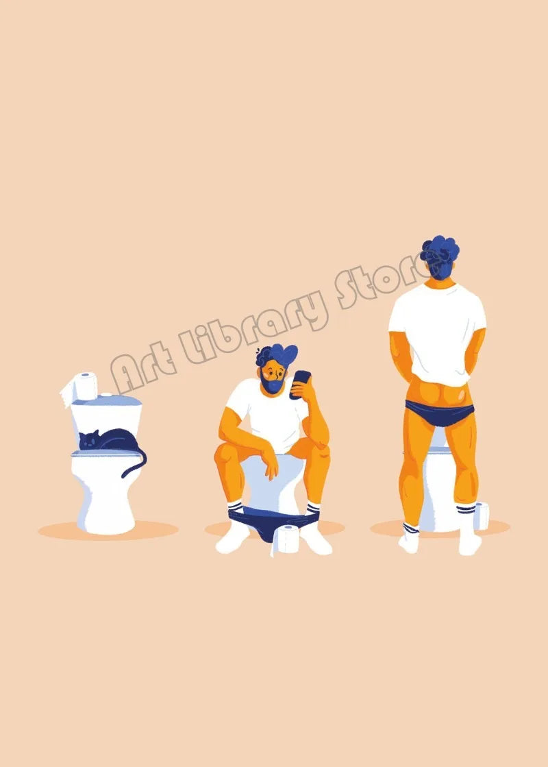 Nordic Cartoon Gay Couple Poster