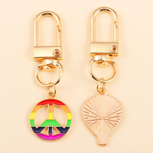 2 x LGBT Love Wins Colourful Rainbow Keychain