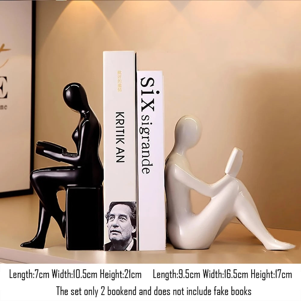 Abstract character statue bookend ceramic ornaments,living room study room Home decoration,bear dinosaur bookend,Birthday gifts