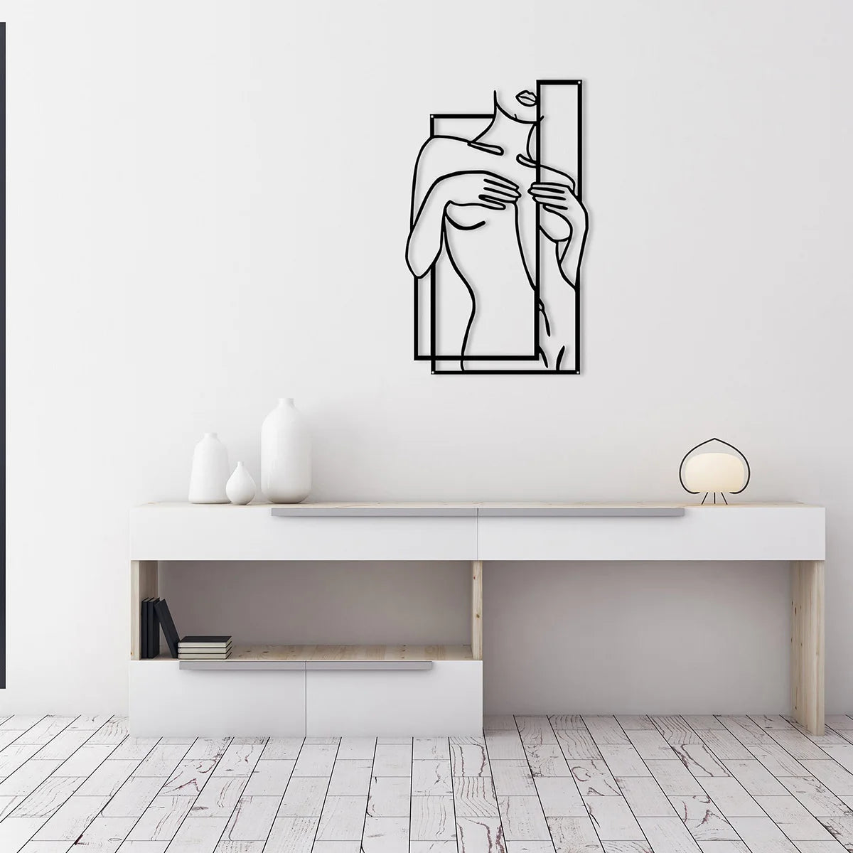 Female Human Body Metal Mural