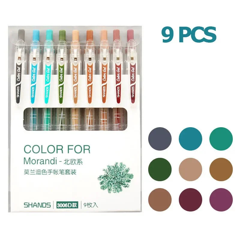 9/12 PCS Set Kawaii Color Gel Pen Set 0.5mm