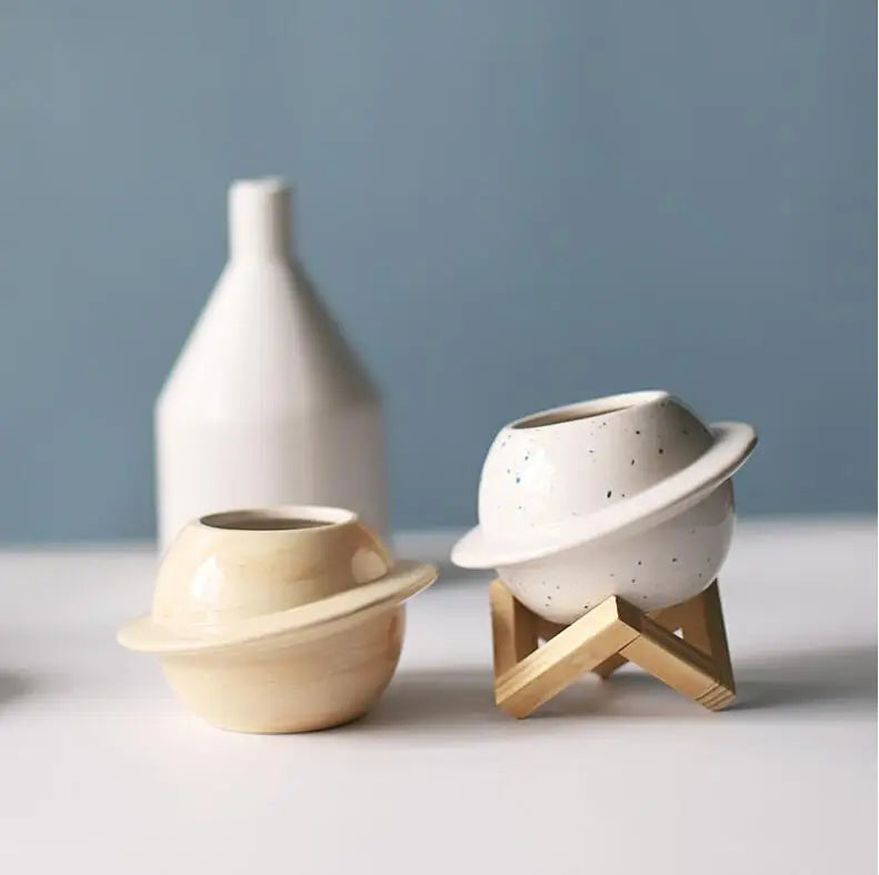 Planet Ceramic Succulent Pot