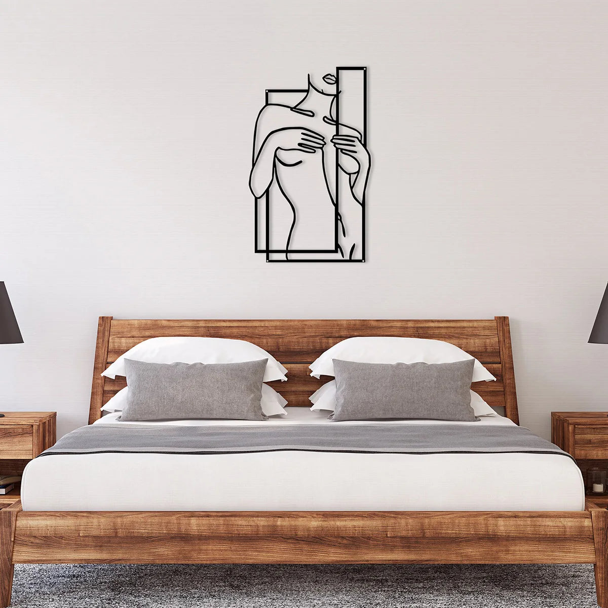 Female Human Body Metal Mural