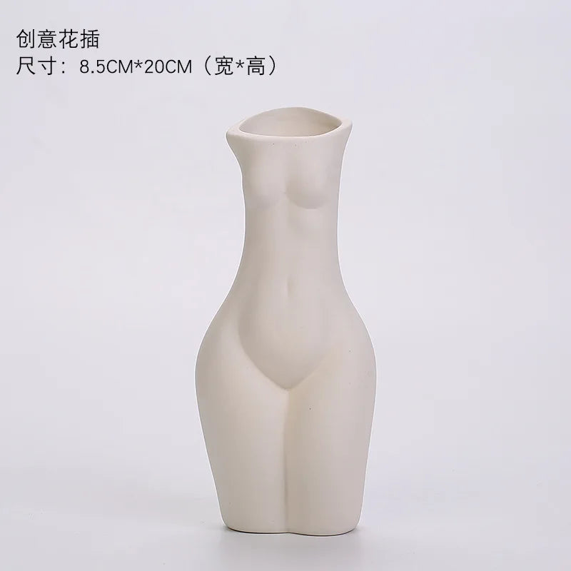 Handmade women decorative ceramic vase