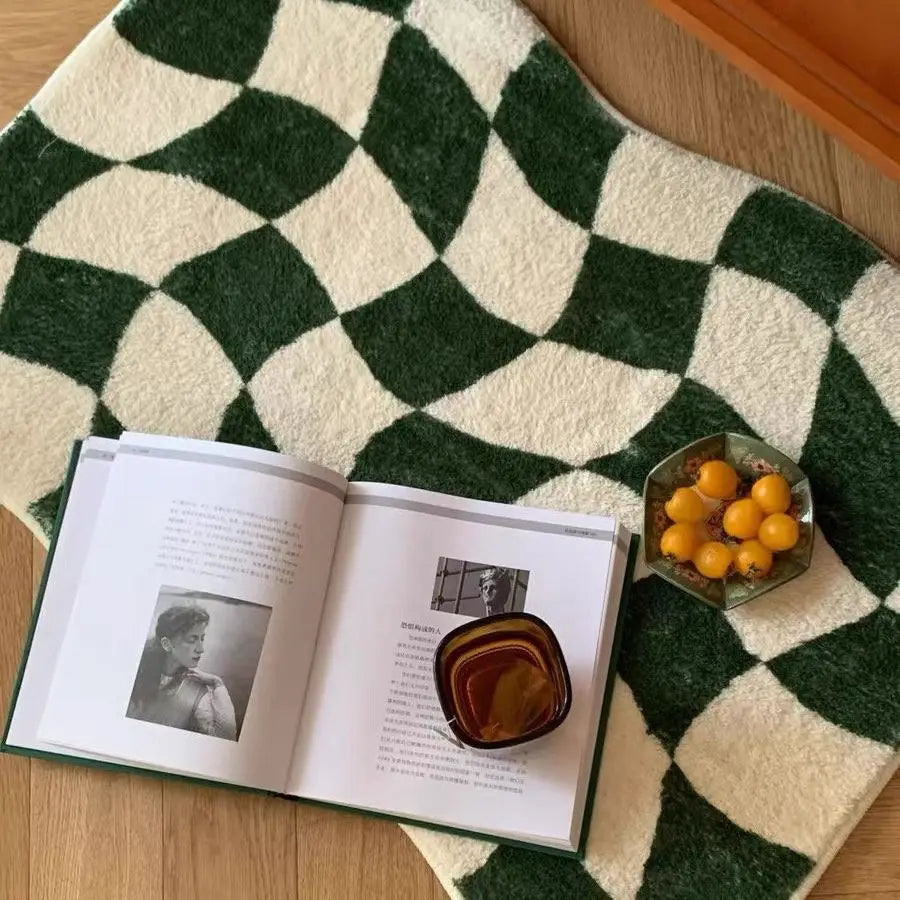 Green Checkered Rug