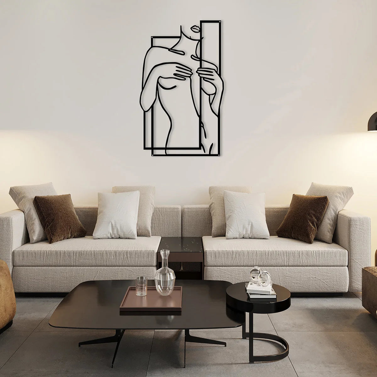 Female Human Body Metal Mural