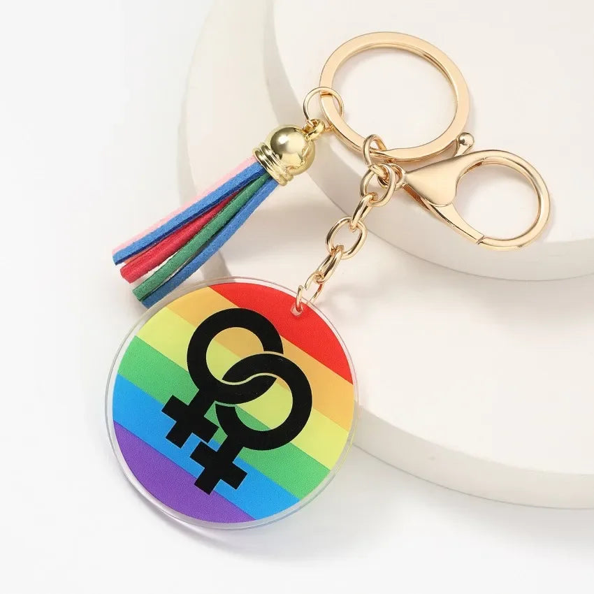 Gay Pride Flag Keychain
