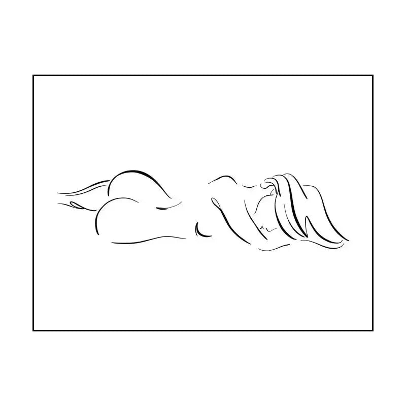 Minimalist Couple Wall Art Canvas